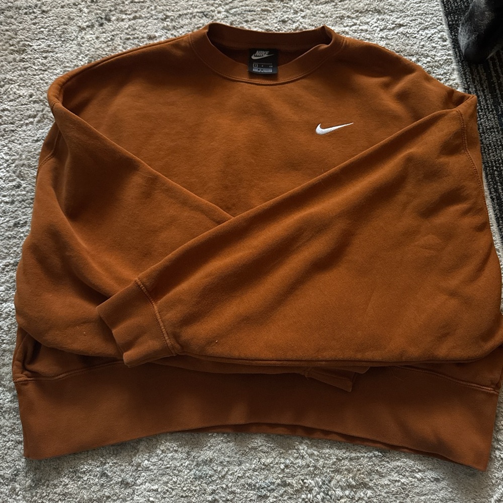 orange nike crewneck